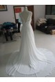 Sheath/Column Beaded Chiffon Bridal Wedding Dresses WD010215