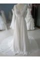 Sheath/Column Beaded Chiffon Bridal Wedding Dresses WD010215