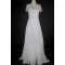 Sheath/Column Short Sleeves Beaded Chiffon Bridal Wedding Dresses WD010216