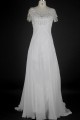 Sheath/Column Short Sleeves Beaded Chiffon Bridal Wedding Dresses WD010216
