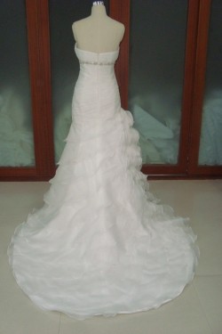 Trumpet/Mermaid Court Train Beaded Bridal Wedding Dresses WD010218