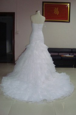 Trumpet/Mermaid Strapless Bridal Wedding Dresses WD010220