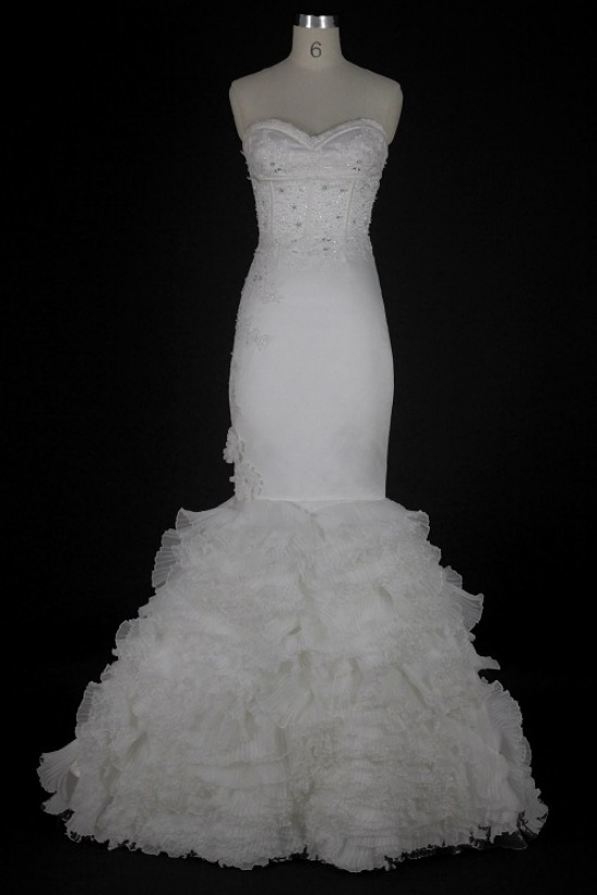 Trumpet/Mermaid Sweetheart Beaded Bridal Wedding Dresses WD010222