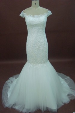 Trumpet/Mermaid Off the Shoulder Bridal Wedding Dresses WD010224