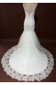 Trumpet/Mermaid V-neck Straps Sleeveless Lace Bridal Wedding Dresses WD010225