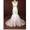 Trumpet/Mermaid V-neck Straps Sleeveless Lace Bridal Wedding Dresses WD010225