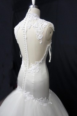 Trumpet/Mermaid Court Train Lace Bridal Wedding Dresses WD010226