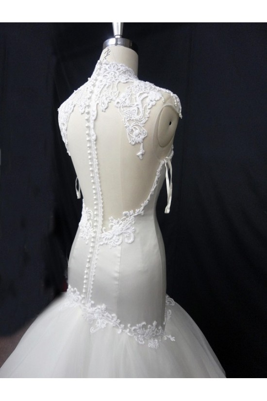 Trumpet/Mermaid Court Train Lace Bridal Wedding Dresses WD010226