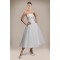 A-line Strapless Tea Length Bridal Wedding Dresses WD010228