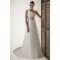 A-line One Shoulder Beaded Chiffon Bridal Wedding Dresses WD010229