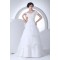 A-line Short Sleeves Court Train Bridal Wedding Dress WD010232