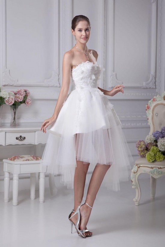 Short/Mini Applique Tulle Bridal Wedding Dress WD010252 Short/Mini Applique Tulle Bridal Wedding Dress WD010252