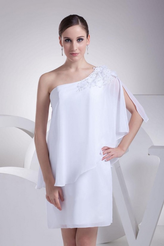 Short/Mini One Shoulder Bridal Gown WD010256