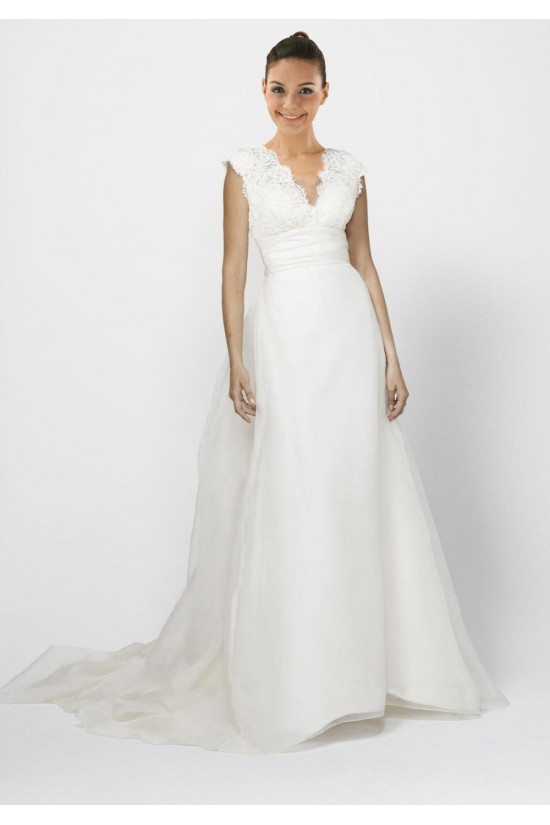 Elegant V-neck Court Train Lace Bridal Gown WD010269 Elegant V-neck Court Train Lace Bridal Gown WD010269