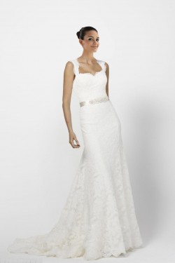 Trumpet/Mermaid Straps Lace Court Train Bridal Gown WD010271