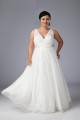 A-line V-neck Floor Length Plus Size Bridal Gown WD010274 A-line V-neck Floor Length Plus Size Bridal Gown WD010274