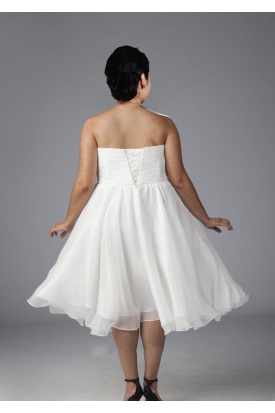 A-line Sweetheart Short Chiffon Plus Size Bridal Gown WD010275 A-line Sweetheart Short Chiffon Plus Size Bridal Gown WD010275
