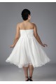 A-line Sweetheart Short Chiffon Plus Size Bridal Gown WD010275