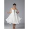 A-line Sweetheart Short Chiffon Plus Size Bridal Gown WD010275