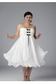 A-line Sweetheart Short Chiffon Plus Size Bridal Gown WD010275