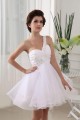 A-line One Shoulder Short/Mini Beaded Bridal Wedding Dresses WD010282