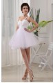 A-line One Shoulder Short/Mini Beaded Bridal Wedding Dresses WD010282