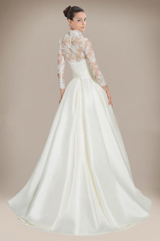 A-line Long Sleeves Court Train Bridal Wedding Dresses WD010283 A-line Long Sleeves Court Train Bridal Wedding Dresses WD010283