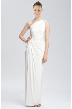 Sheath/Column One Shoulder Bridal Wedding Dresses WD010285