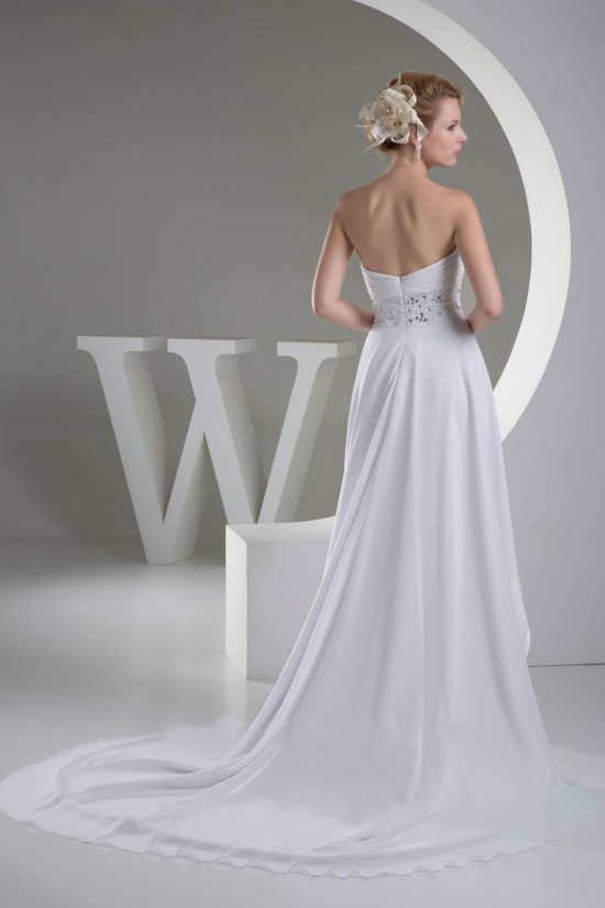 High Low Sweetheart Beaded Chiffon Bridal Wedding Dresses WD010286 High Low Sweetheart Beaded Chiffon Bridal Wedding Dresses WD010286