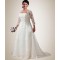 A-line Court Train 3/4 Sleeves Lace Plus Size Bridal Wedding Dresses WD010291