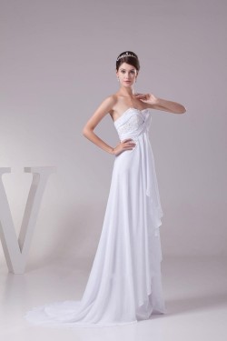 A-line Sweetheart Chiffon and Lace Bridal Wedding Dresses WD010292
