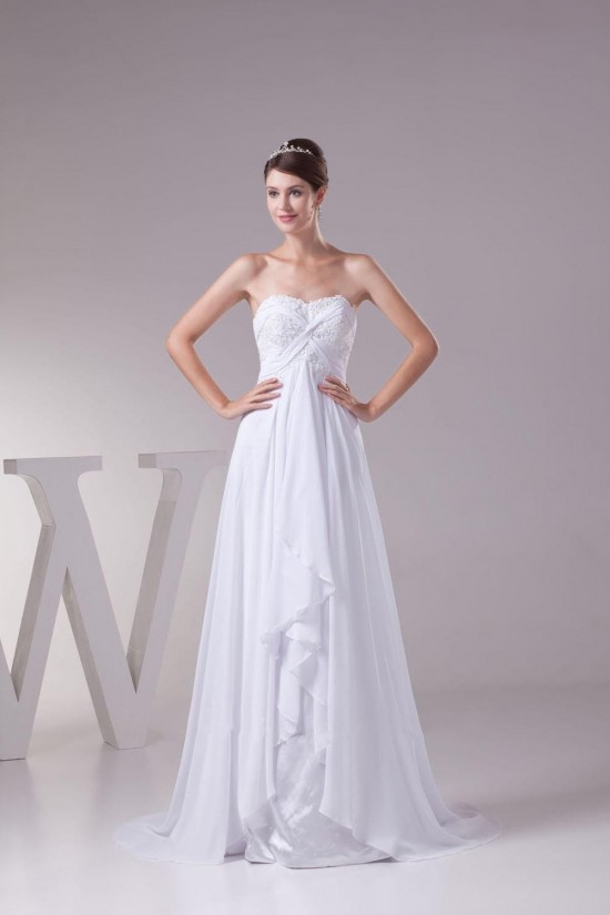A-line Sweetheart Chiffon and Lace Bridal Wedding Dresses WD010292 A-line Sweetheart Chiffon and Lace Bridal Wedding Dresses WD010292