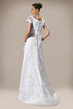 Elegant Short Sleeves Lace Bridal Wedding Dresses WD010295