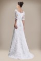 Elegant Half Sleeves Lace Bridal Wedding Dresses WD010297