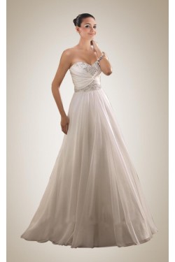 A-line Sweetheart Beaded Bridal Wedding Dresses WD010299
