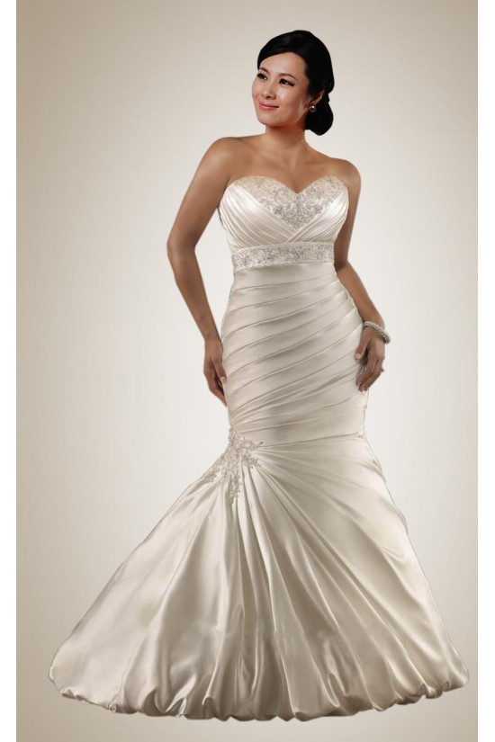 Trumpet/Mermaid Sweetheart Beaded Plus Size Bridal Wedding Dresses WD010307 Trumpet/Mermaid Sweetheart Beaded Plus Size Bridal Wedding Dresses WD010307