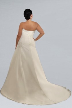 A-line Straps Sleeveless Plus Size Bridal Wedding Dresses WD010311