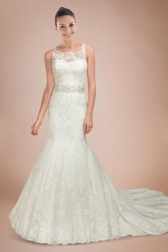 Trumpet/Mermaid Court Train Beaded Bridal Wedding Dresses WD010315 Trumpet/Mermaid Court Train Beaded Bridal Wedding Dresses WD010315