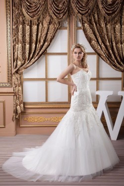 Trumpet/Mermaid Sweetheart Lace Bridal Wedding Dresses WD010318