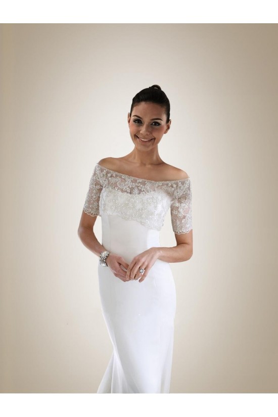 Trumpet/Mermaid Off the Shoulder Short Sleeves Lace Bridal Wedding Dresses WD010322 Trumpet/Mermaid Off the Shoulder Short Sleeves Lace Bridal Wedding Dresses WD010322