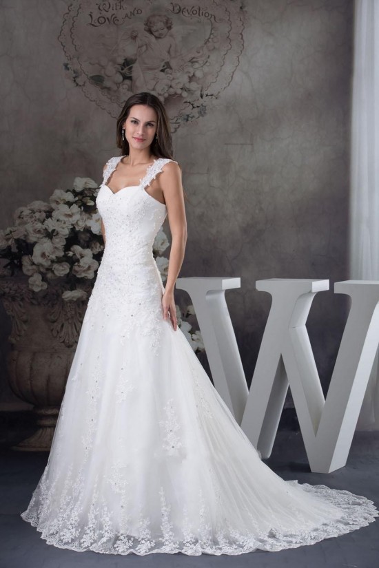 A-line Straps Lace Bridal Wedding Dresses WD010324 A-line Straps Lace Bridal Wedding Dresses WD010324