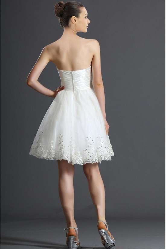 A-line Sweetheart Short Applique Bridal Wedding Dresses WD010325