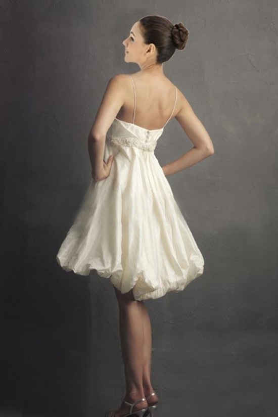 Ball Gown Spaghetti Strap Short Bridal Wedding Dresses WD010328