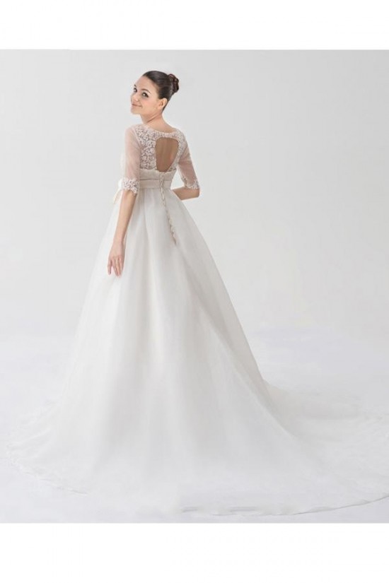 A-line Half Sleeves Lace Bridal Wedding Dresses WD010330 A-line Half Sleeves Lace Bridal Wedding Dresses WD010330