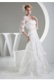A-line Strapless Court Train Lace Bridal Wedding Dresses with A Jacket WD010332 A-line Strapless Court Train Lace Bridal Wedding Dresses with A Jacket WD010332