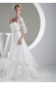 A-line Strapless Court Train Lace Bridal Wedding Dresses with A Jacket WD010332 A-line Strapless Court Train Lace Bridal Wedding Dresses with A Jacket WD010332