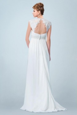 Empire Beaded Lace and Chiffon Maternity Bridal Wedding Dresses WD010341