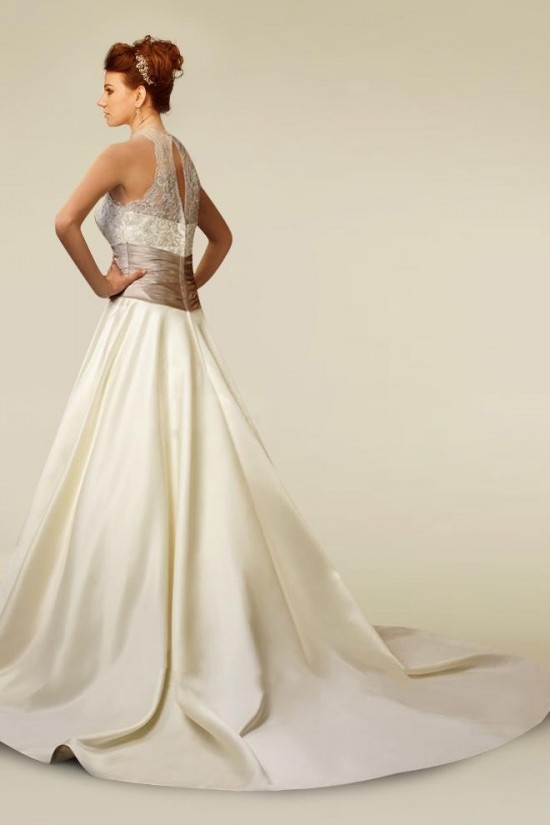 A-line Lace and Satin Bridal Wedding Dresses WD010350 A-line Lace and Satin Bridal Wedding Dresses WD010350