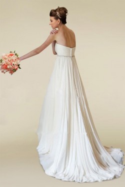 Empire Beaded Chiffon Maternity Bridal Wedding Dresses WD010351