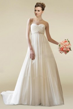 Empire Beaded Chiffon Maternity Bridal Wedding Dresses WD010351